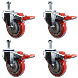 4" x 1-1/4" Polyurethane Total Lock Caster – 300 lb