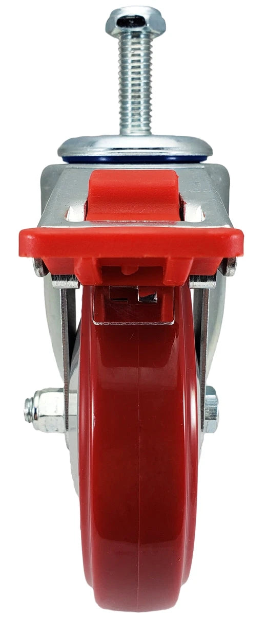 5" X 1-1/4" Total Locking Swivel Stem Caster | 1/2"-13x 1-1/2" Threaded Stem | 350 lbs Load Capacity CasterHQ