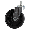 5 Inch Front Swivel Shopping Cart Caster with Lock Nut - Zinc Plated Steel | 250 lbs Capacity CasterHQ
