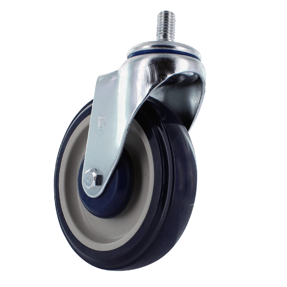 5 Inch Front Swivel Shopping Cart Caster - OEM Replacement | Polyurethane Wheel with Lock Nut CasterHQ