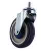 5 Inch Front Swivel Shopping Cart Caster - OEM Replacement | Polyurethane Wheel with Lock Nut CasterHQ