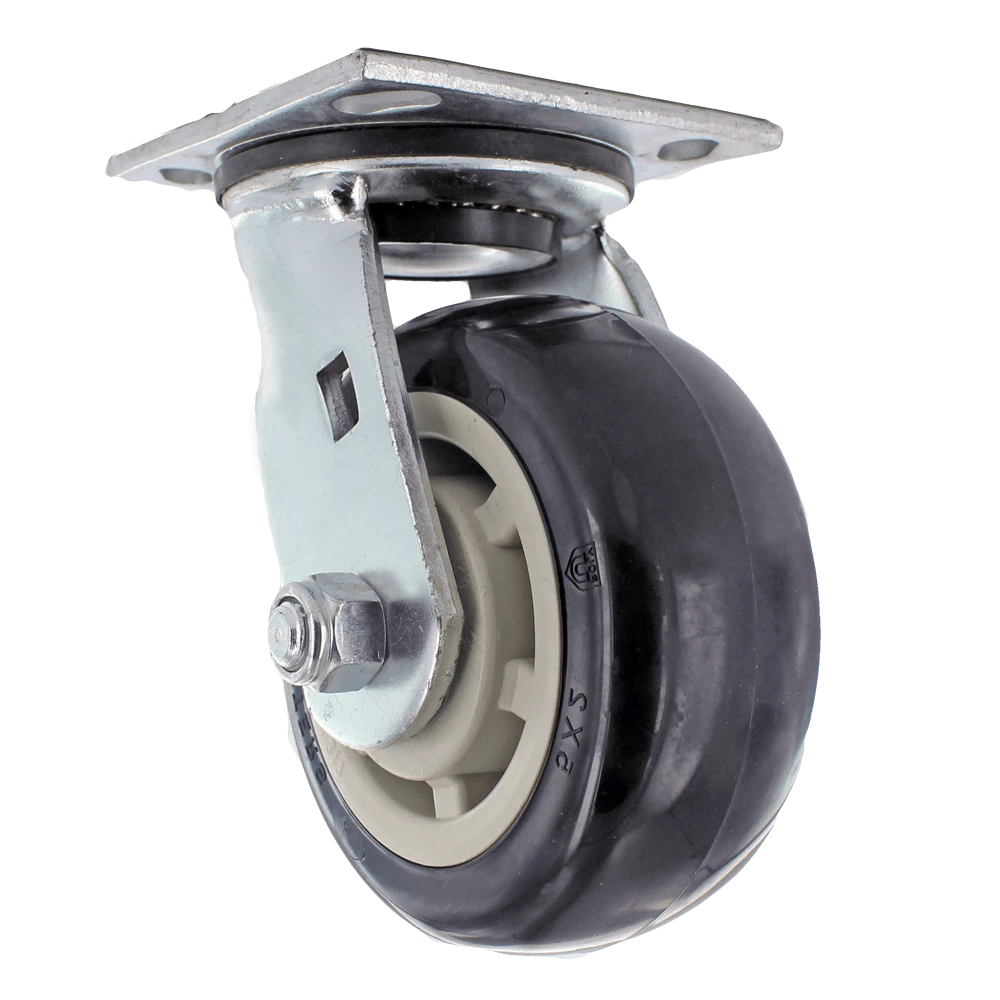 5" x 2" Heavy Duty Swivel Caster with Polyurethane Wheels, 800 lb Capacity CasterHQ