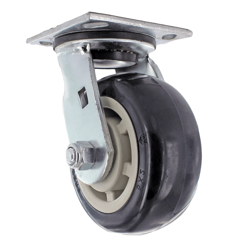5" x 2" Heavy Duty Swivel Caster with Polyurethane Wheels, 800 lb Capacity CasterHQ