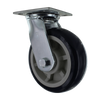 6" x 2" Heavy Duty Swivel Polyurethane Caster with 1000 lb Capacity, Zinc Plated Steel, Precision Bearings CasterHQ