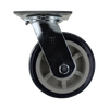 6" x 2" Heavy Duty Swivel Polyurethane Caster with 1000 lb Capacity, Zinc Plated Steel, Precision Bearings CasterHQ