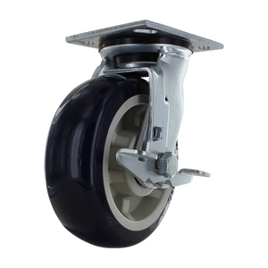 P&H 6" x 2" Polyurethane Swivel Side Lock Caster – 1000 lb
