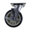 6" x 2" Heavy Duty Swivel Caster with Side Brake, 4" x 4-1/2" Plate, 1000 lb Capacity, Polyurethane Wheel CasterHQ