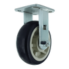 6" x 2" Heavy Duty Rigid Polyurethane Caster with 1000 lb Capacity, 4" x 4.5" Plate Mount, 1/2" Axle and Quad Precision Bearings CasterHQ
