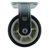 6" x 2" Heavy Duty Rigid Polyurethane Caster with 1000 lb Capacity, 4" x 4.5" Plate Mount, 1/2" Axle and Quad Precision Bearings CasterHQ