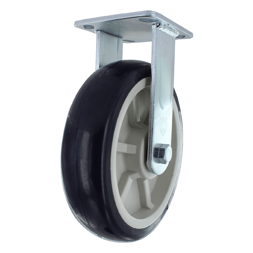 8" x 2" Medium/Heavy Duty Rigid Polyurethane Caster CasterHQ