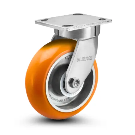 Ergonomic caster reducing push force