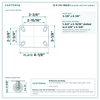 Top plate bolt pattern drawing, 3-1/8 x 4-1/8 in plate, 1-3/4 x 2-15/16 in slotted to 2-3/8 x 3-3/8 in, slotted bolt holes