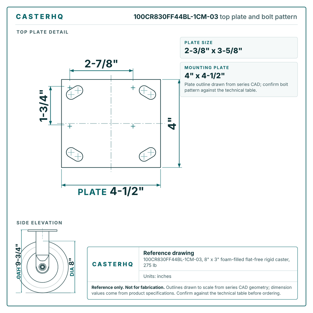 100CR830FF44BL-1CM-03 top plate drawing