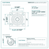 16MR05201S top plate bolt pattern drawing, 4 x 4-1/2 in plate, slotted bolt holes