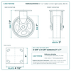 16MR06201RHR60 6 x 2 in rubber on iron rigid caster reference drawing, side, front and top plate views with dimensions
