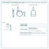 2" nylon twin wheel swivel stem caster reference drawing, side, front and top plate views with dimensions