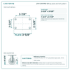 Top plate bolt pattern drawing, 2-3/8 x 3-5/8 in plate, 1-3/4 x 2-7/8 in bolt hole pattern