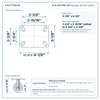 Top plate bolt pattern drawing, 3-1/8 x 4-1/8 in plate, 1-3/4 x 2-15/16 in slotted to 2-3/8 x 3-3/8 in, slotted bolt holes