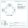 Top plate bolt pattern drawing, 3-1/8 x 4-1/8 in plate, 1-3/4 x 2-15/16 in slotted to 2-3/8 x 3-3/8 in, slotted bolt holes