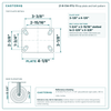 Top plate bolt pattern drawing, 3-1/8 x 4-1/8 in plate, 1-3/4 x 2-15/16 in slotted to 2-3/8 x 3-3/8 in, slotted bolt holes
