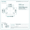 Top plate bolt pattern drawing, 3-1/8 x 4-1/8 in plate, 1-3/4 x 2-15/16 in slotted to 2-3/8 x 3-3/8 in, slotted bolt holes