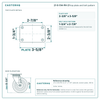 Top plate bolt pattern drawing, 2-3/8 x 3-5/8 in plate, 1-3/4 x 2-7/8 in bolt hole pattern