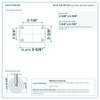 Top plate bolt pattern drawing, 2-3/8 x 3-5/8 in plate, 1-3/4 x 2-7/8 in bolt hole pattern