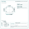 Top plate bolt pattern drawing, 2-3/8 x 3-5/8 in plate, 1-3/4 x 2-7/8 in bolt hole pattern