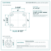 30-R-520-HPO-03 top plate bolt pattern drawing, 4 x 4-1/2 in plate, slotted bolt holes