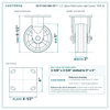 30-R-520-MA-03 5 x 2 in glass-filled nylon rigid caster reference drawing, side, front and top plate views with dimensions