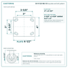 30-R-520-MU-03 top plate bolt pattern drawing, 4 x 4-1/2 in plate, slotted bolt holes