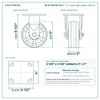30-R-520-NY-03 5 x 2 in nylon rigid caster reference drawing, side, front and top plate views with dimensions
