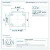 30-R-520-TPR-03 top plate bolt pattern drawing, 4 x 4-1/2 in plate, slotted bolt holes
