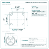 30-R-620-DS-03 top plate bolt pattern drawing, 4 x 4-1/2 in plate, slotted bolt holes