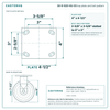 30-R-620-HU-03 top plate bolt pattern drawing, 4 x 4-1/2 in plate, slotted bolt holes