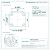 30-R-620-MU-03 top plate bolt pattern drawing, 4 x 4-1/2 in plate, slotted bolt holes