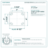30-R-820-DTR-03 top plate bolt pattern drawing, 4 x 4-1/2 in plate, slotted bolt holes