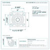 30-S-420-RN-03 top plate bolt pattern drawing, 4 x 4-1/2 in plate, slotted bolt holes
