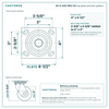 30-S-420-SPU-03 top plate bolt pattern drawing, 4 x 4-1/2 in plate, slotted bolt holes