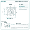 30-S-520-DPR-03 top plate bolt pattern drawing, 4 x 4-1/2 in plate, slotted bolt holes