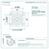 30-S-520-DS-03 top plate bolt pattern drawing, 4 x 4-1/2 in plate, slotted bolt holes
