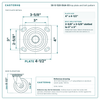 30-S-520-DUA-03 top plate bolt pattern drawing, 4 x 4-1/2 in plate, slotted bolt holes