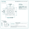 30-S-520-HU-03 top plate bolt pattern drawing, 4 x 4-1/2 in plate, slotted bolt holes