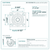 30-S-520-MA-03 top plate bolt pattern drawing, 4 x 4-1/2 in plate, slotted bolt holes