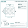 30-S-520-PH-03 top plate bolt pattern drawing, 4 x 4-1/2 in plate, slotted bolt holes
