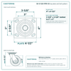 30-S-520-PPR-03 top plate bolt pattern drawing, 4 x 4-1/2 in plate, slotted bolt holes