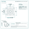 30-S-520-PU-03 top plate bolt pattern drawing, 4 x 4-1/2 in plate, slotted bolt holes