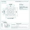 30-S-520-TPR-03 top plate bolt pattern drawing, 4 x 4-1/2 in plate, slotted bolt holes