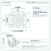 30-S-620-DPR-03 top plate bolt pattern drawing, 4 x 4-1/2 in plate, slotted bolt holes