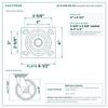 30-S-620-DS-03 top plate bolt pattern drawing, 4 x 4-1/2 in plate, slotted bolt holes
